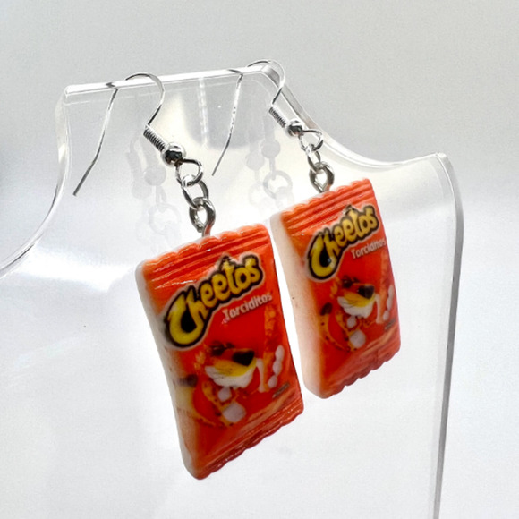 Cheetos Earrings - Chip Bag Earrings - Snack Earrings - Teacher Earrings - Picture 2 of 8